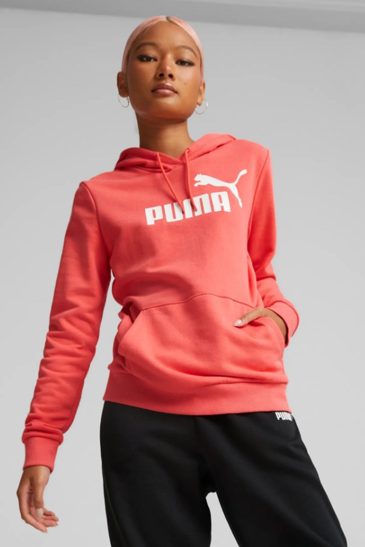 Puma Ess Logo Kadın Sweatshirt 58679735 Kırmızı