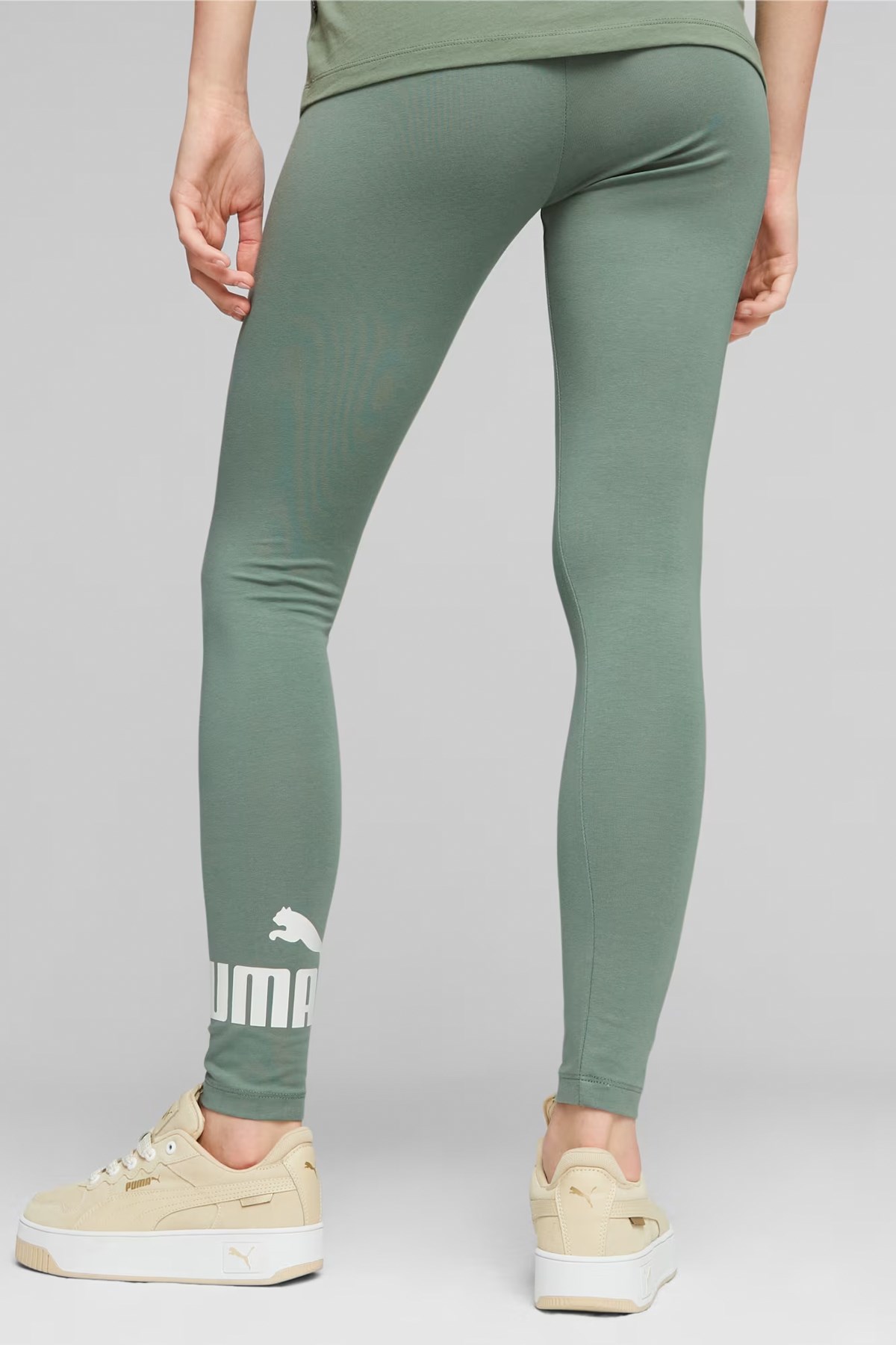 Puma Ess Logo Leggings (S) Kadın Tayt 58683448 Yeşil