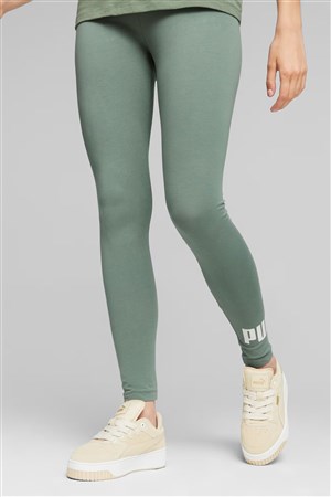 Puma Ess Logo Leggings (S) Kadın Tayt 58683448 Yeşil