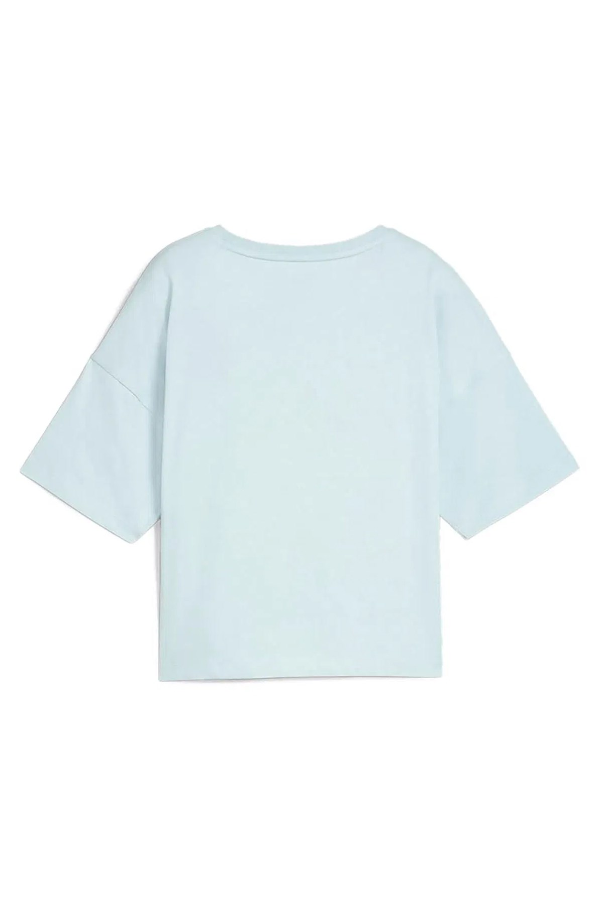 Puma Ess Cropped Logo Kadın Tişört 58686622 Mavi
