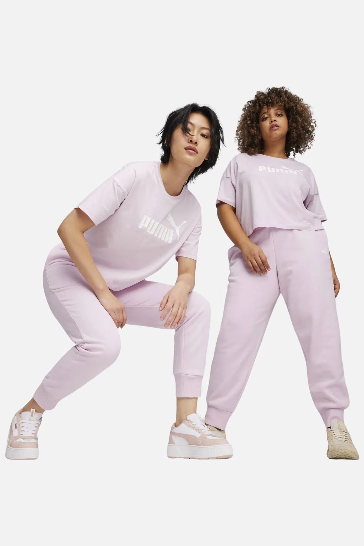 Puma Ess Cropped Logo Kadın Tişört 58686660 Pembe