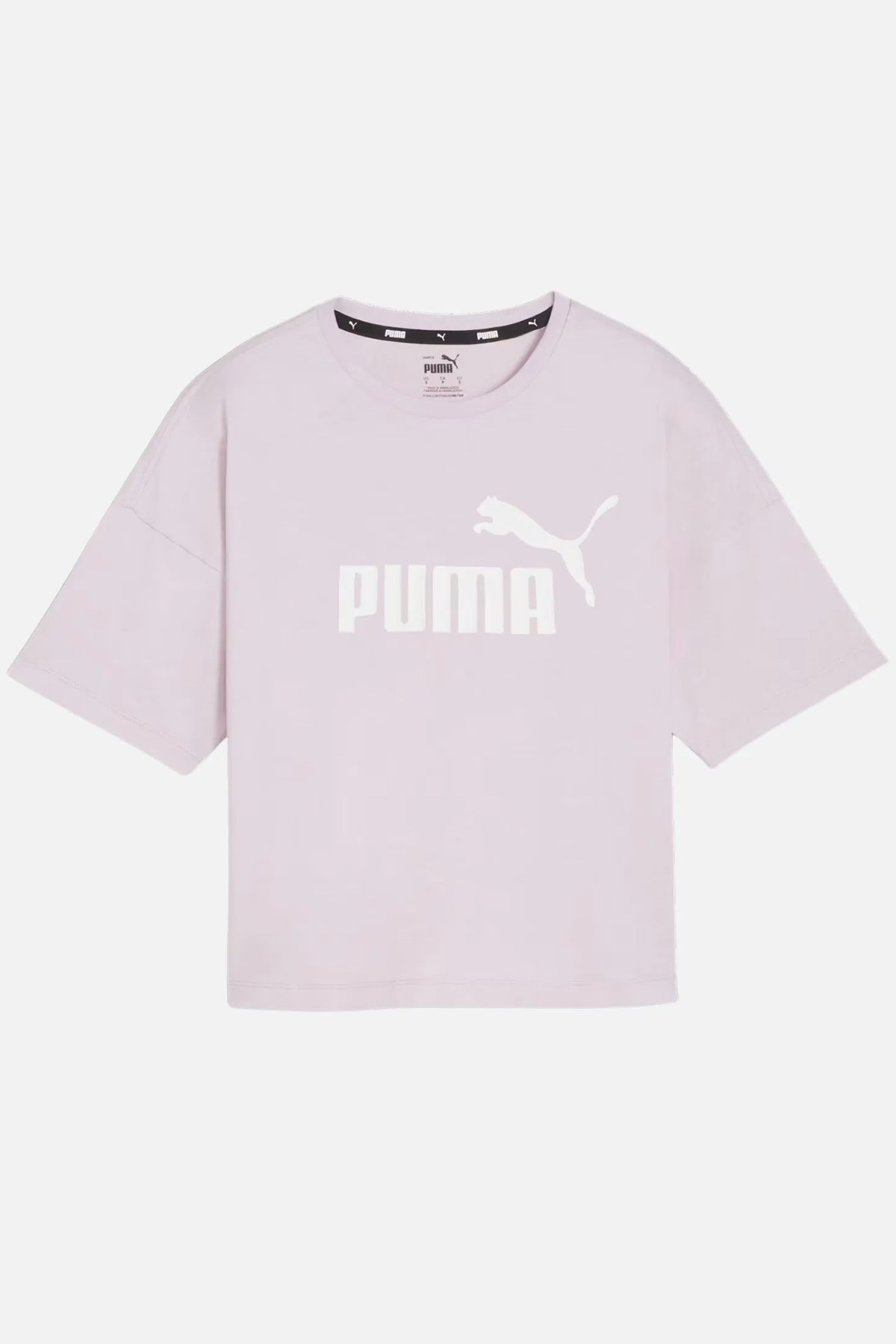 Puma Ess Cropped Logo Kadın Tişört 58686660 Pembe