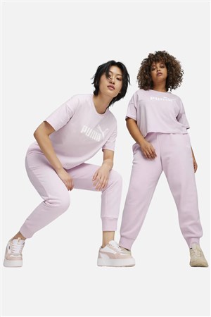 Puma Ess Cropped Logo Kadın Tişört 58686660 Pembe