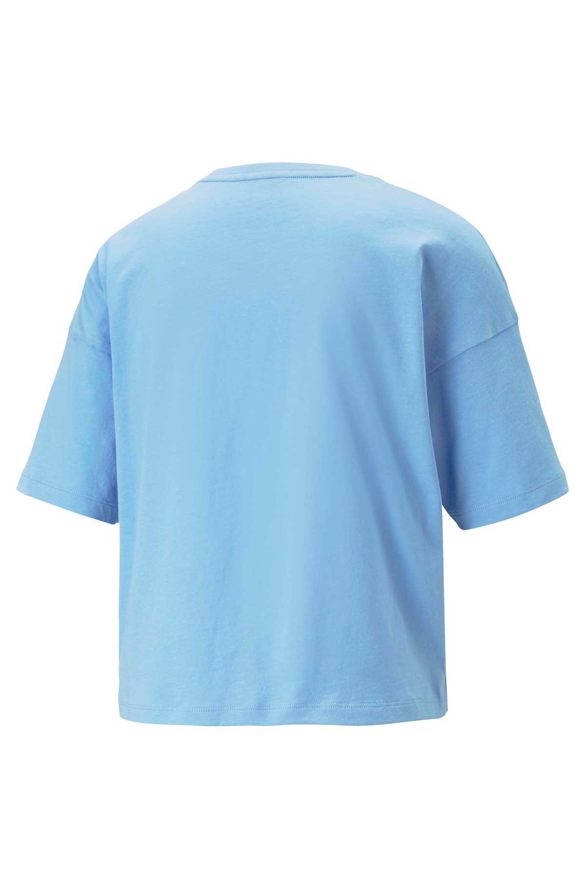 Puma ESS Cropped Logo Kadın Tişört 58686662 Mavi