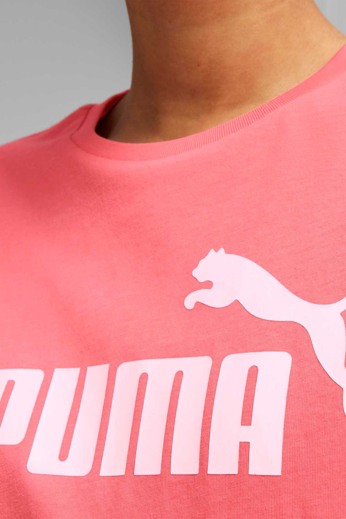 Puma ESS Cropped Logo Kadın Tişört 58686691 Pembe