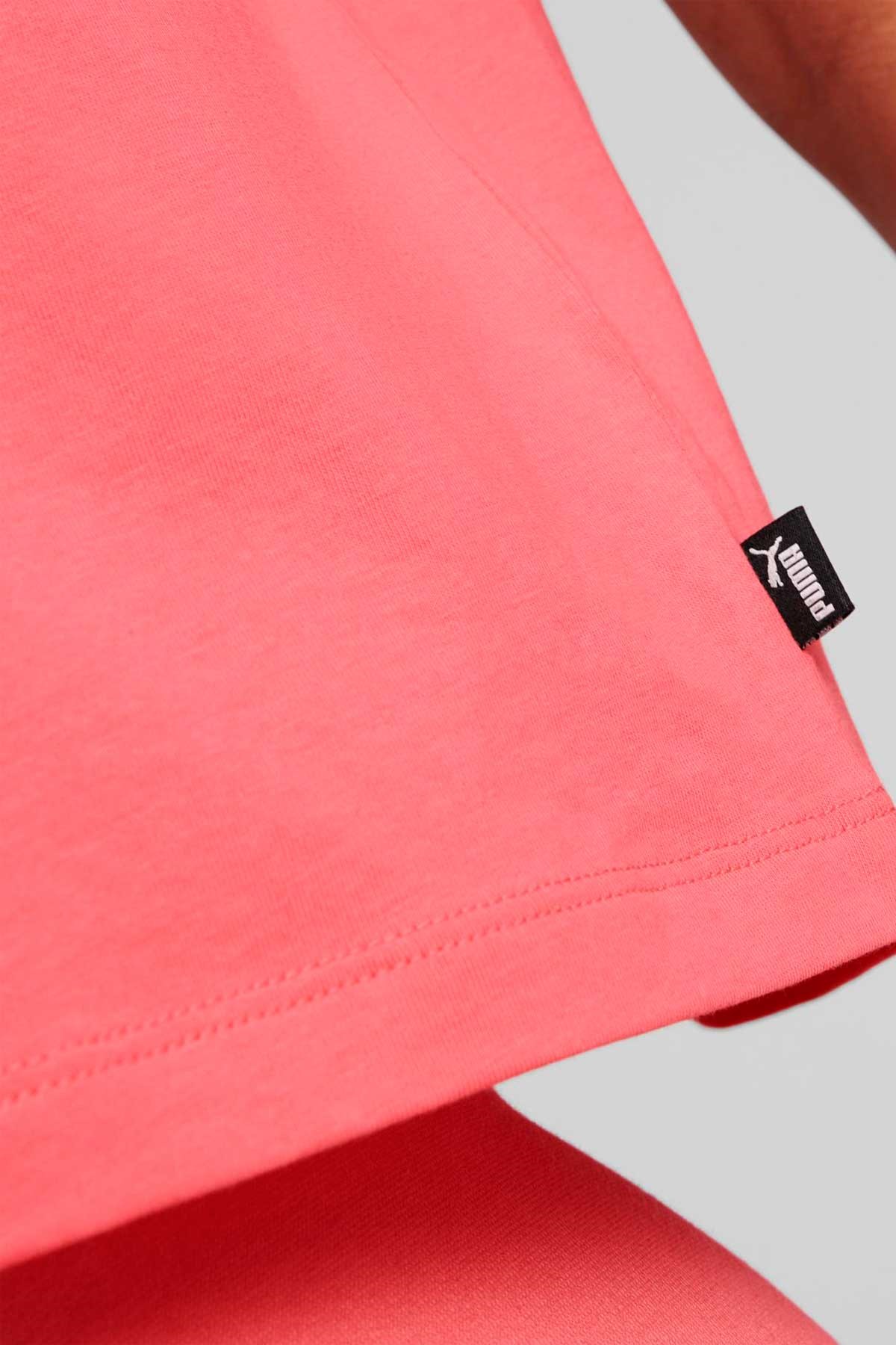 Puma ESS Cropped Logo Kadın Tişört 58686691 Pembe