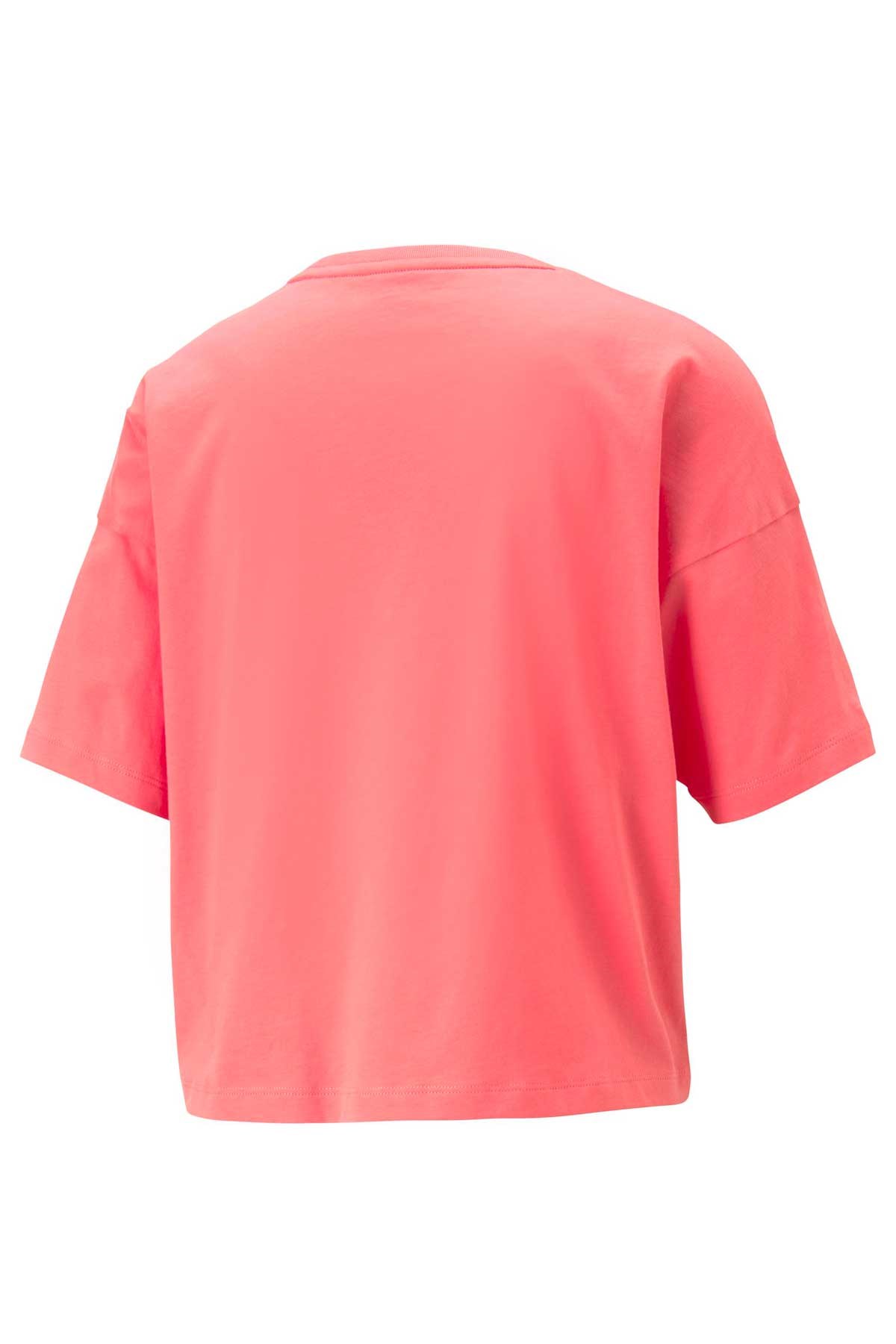 Puma ESS Cropped Logo Kadın Tişört 58686691 Pembe