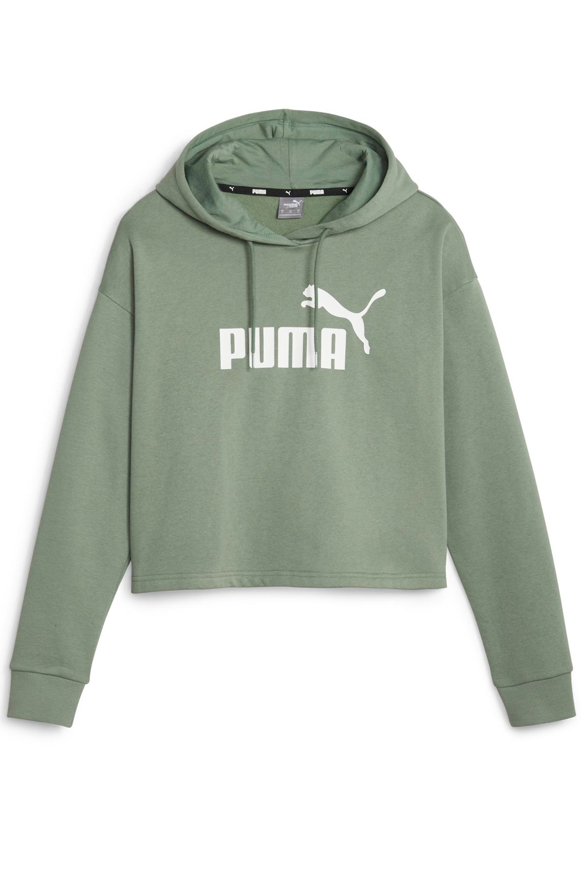 Puma Ess Cropped Logo Kadın Sweatshirt 58686948 Yeşil