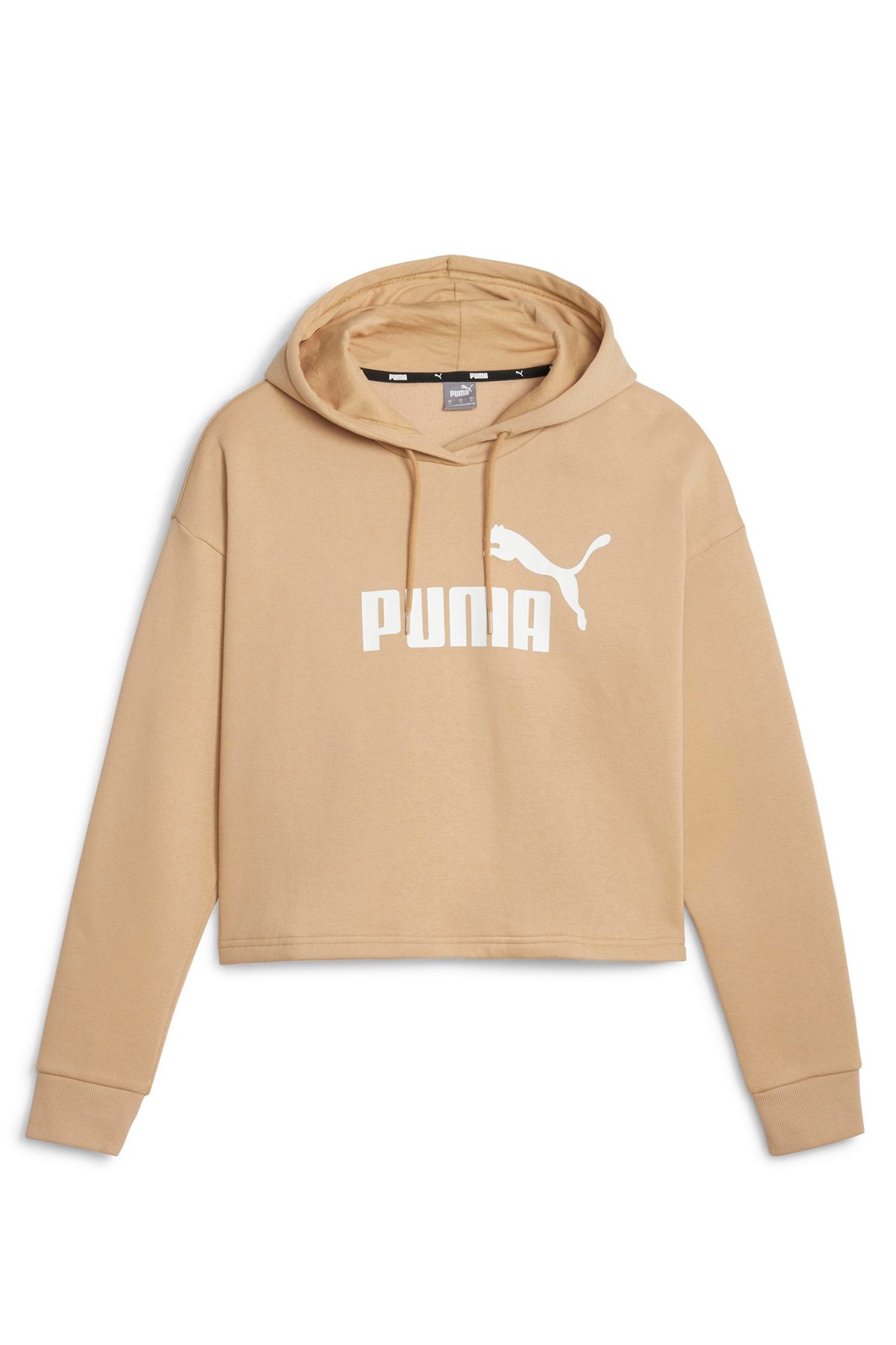 Puma Ess Cropped Logo Kadın Sweatshirt 58686984 Bej