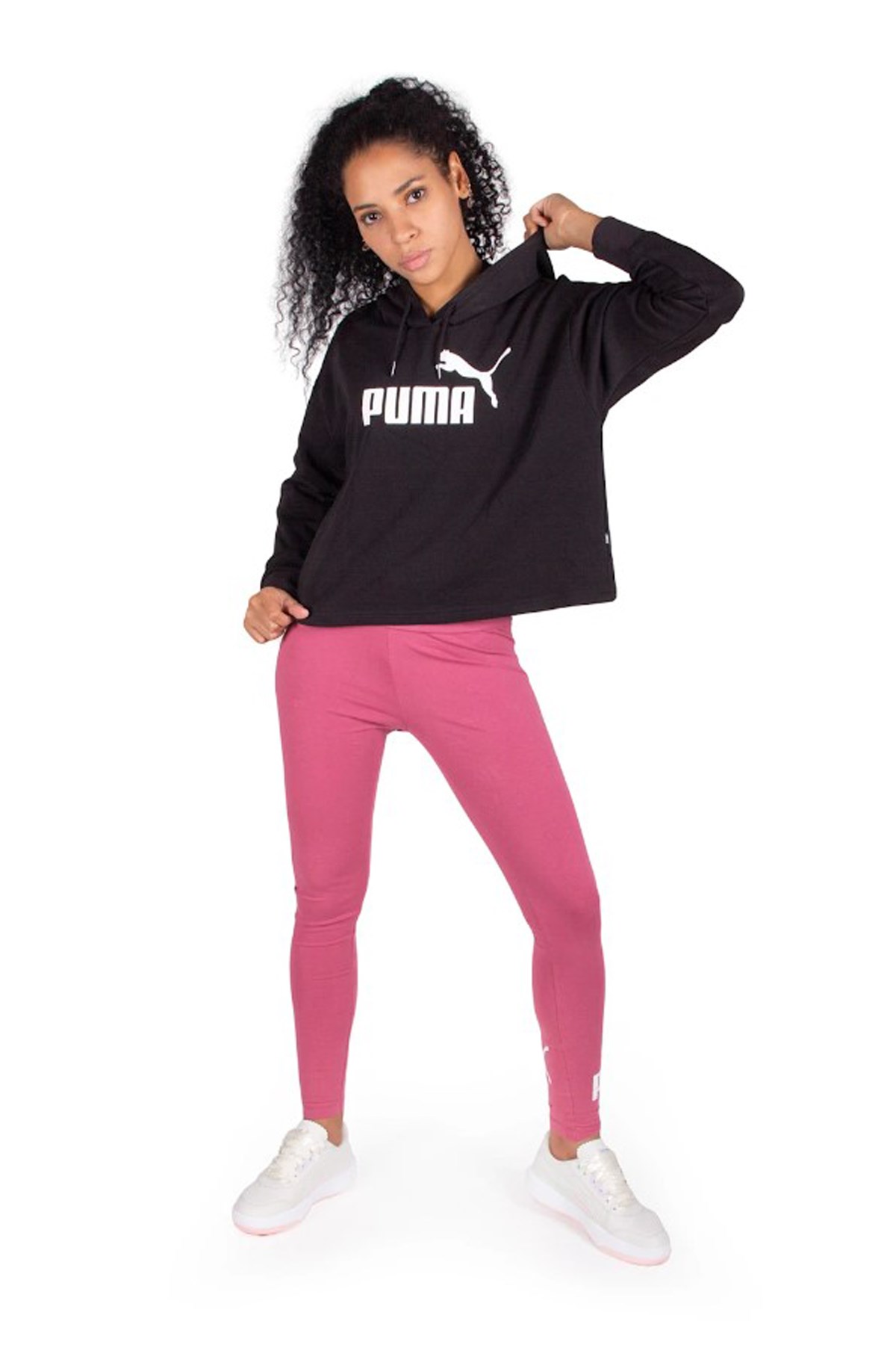 Puma Ess Cropped Logo Kadın Sweatshirt 58687001 Siyah