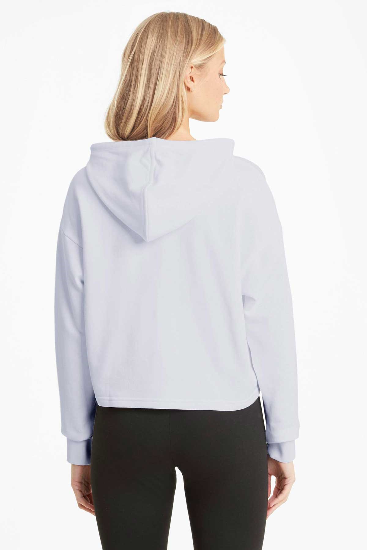 Puma Ess Cropped Logo Kadın Sweatshirt 58687002 Beyaz