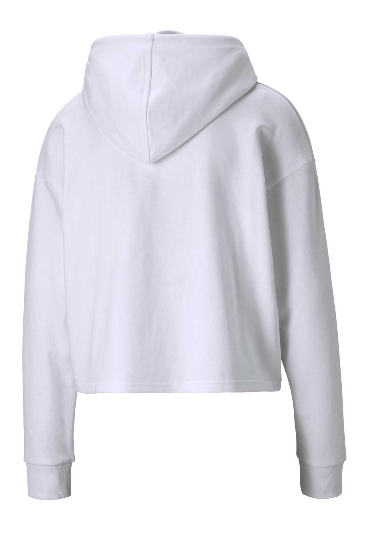 Puma Ess Cropped Logo Kadın Sweatshirt 58687002 Beyaz