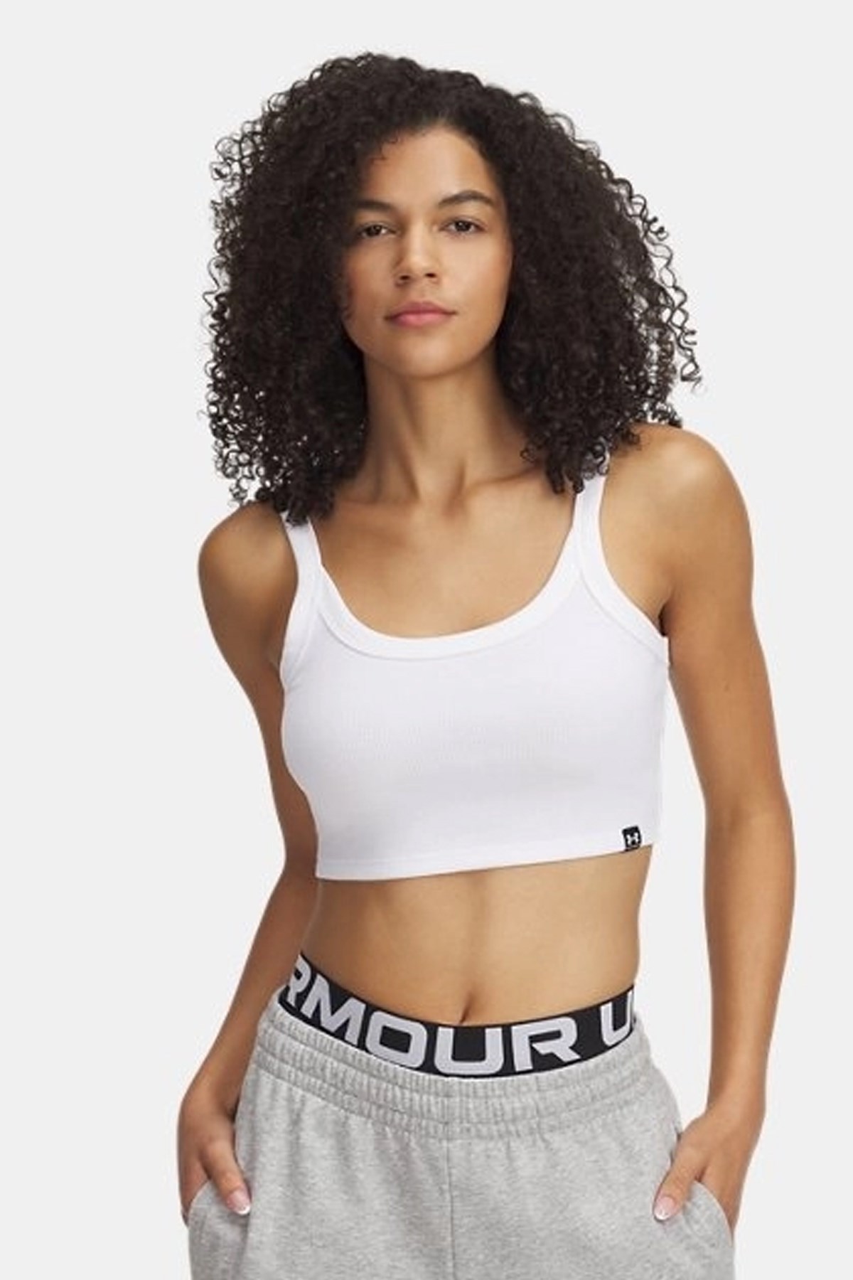 Under Armour Ua Rival Rib Baby Tank Kadın Atlet 6000265-100 Beyaz