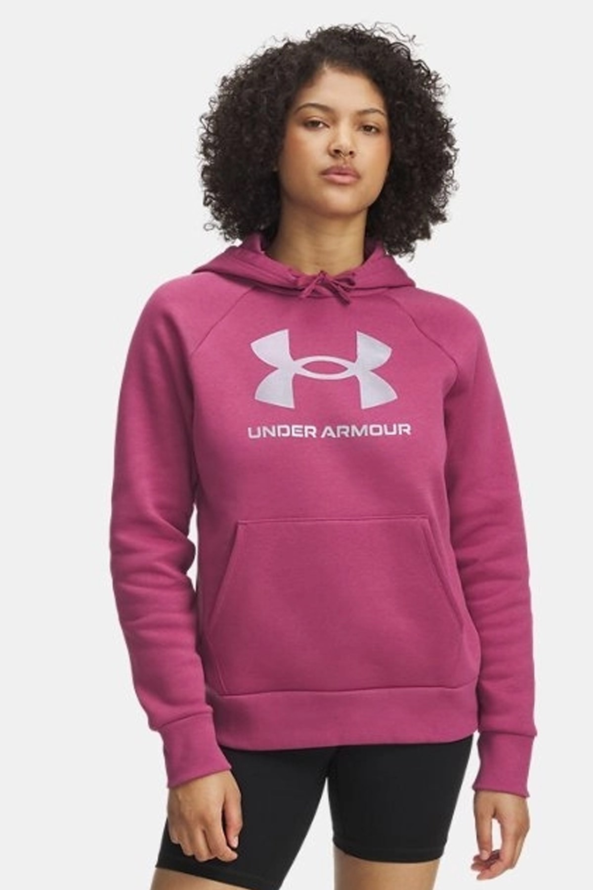 Under Armour UA Rival Flc Shimmer Hdy Kadın Sweatshirt Kırmızı