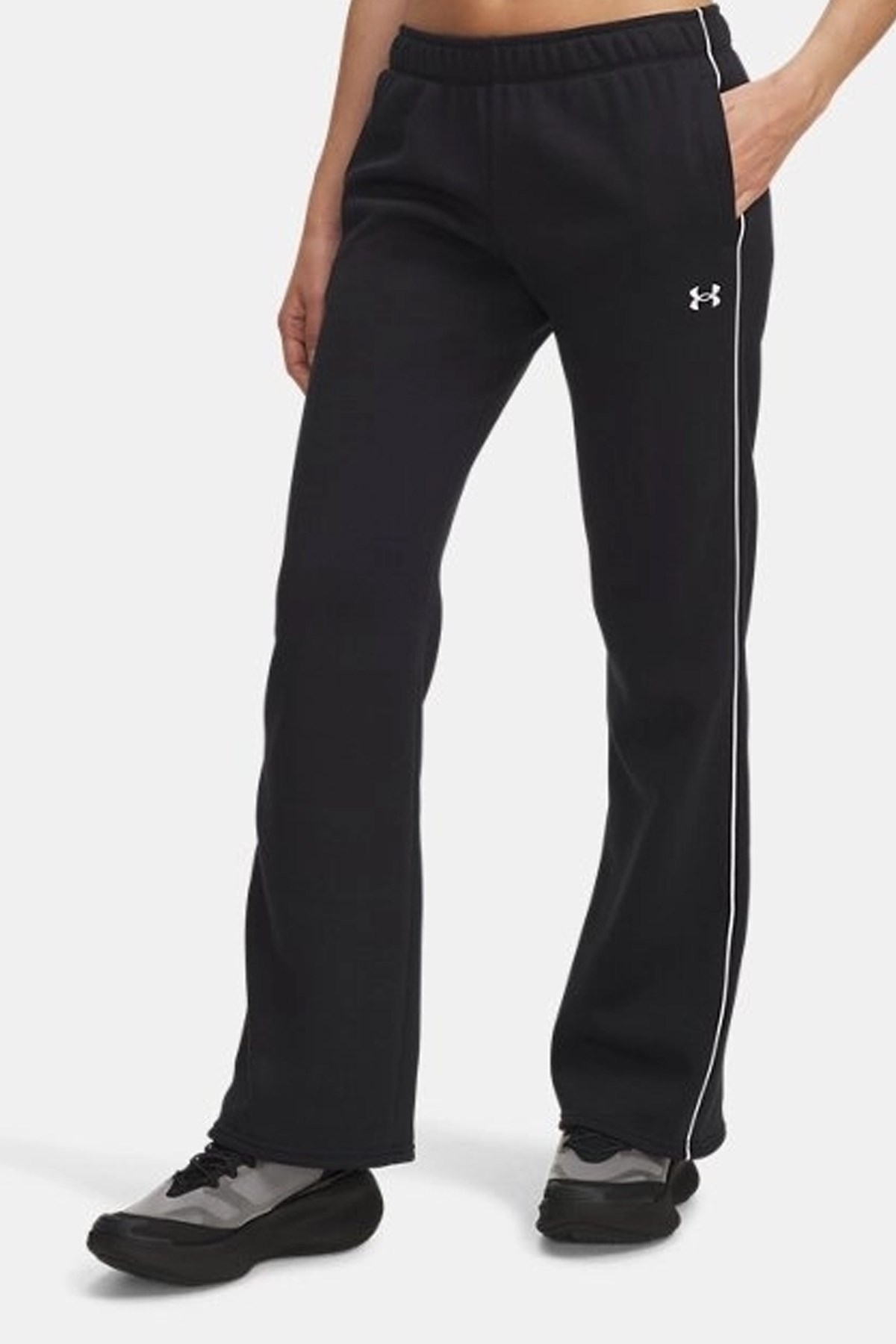 Under Armour UA Rival Flc Piped Pant Kadın Eşofman Altı Siyah