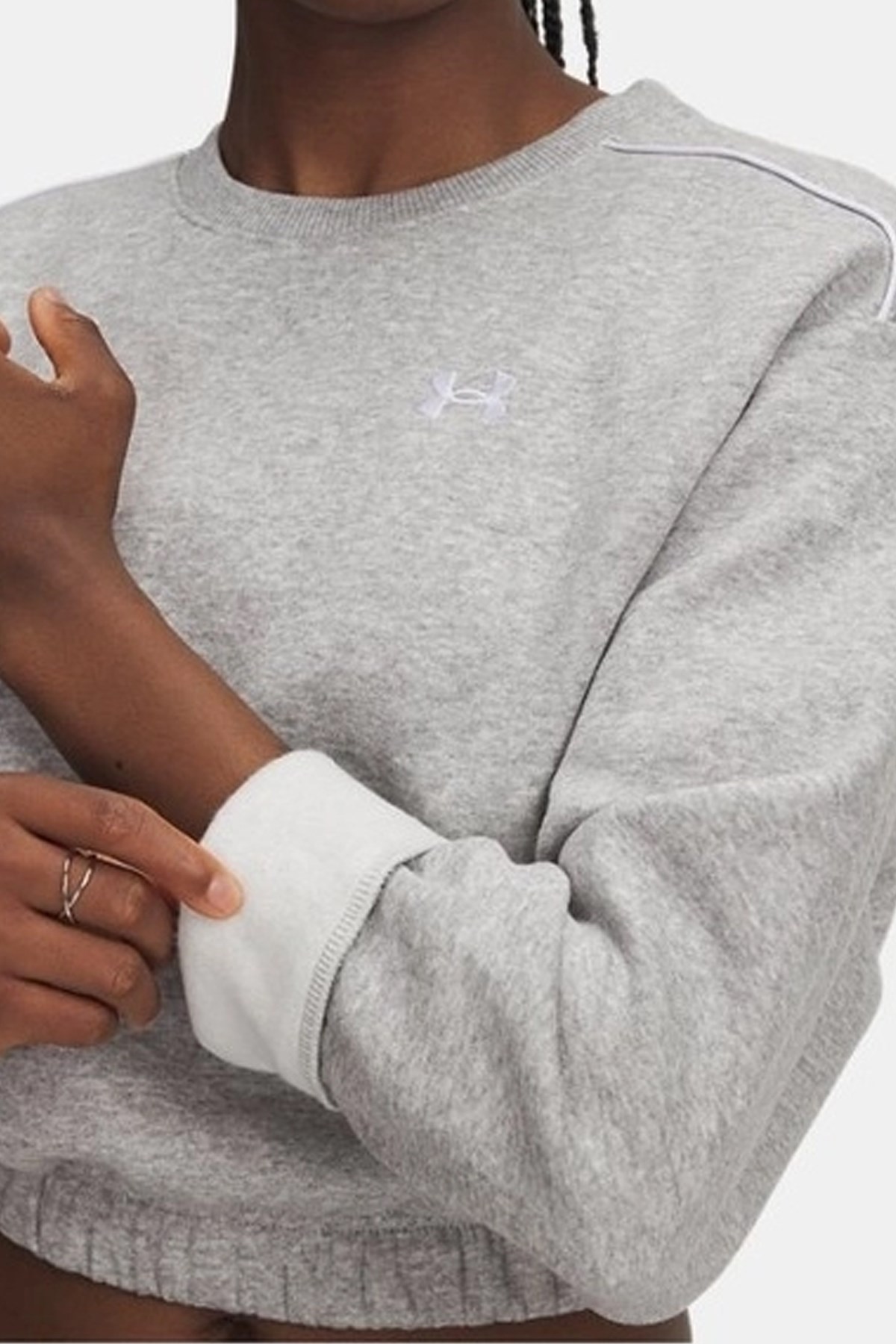 Under Armour UA Rival Fleece Piped Kadın Sweatshirt Gri