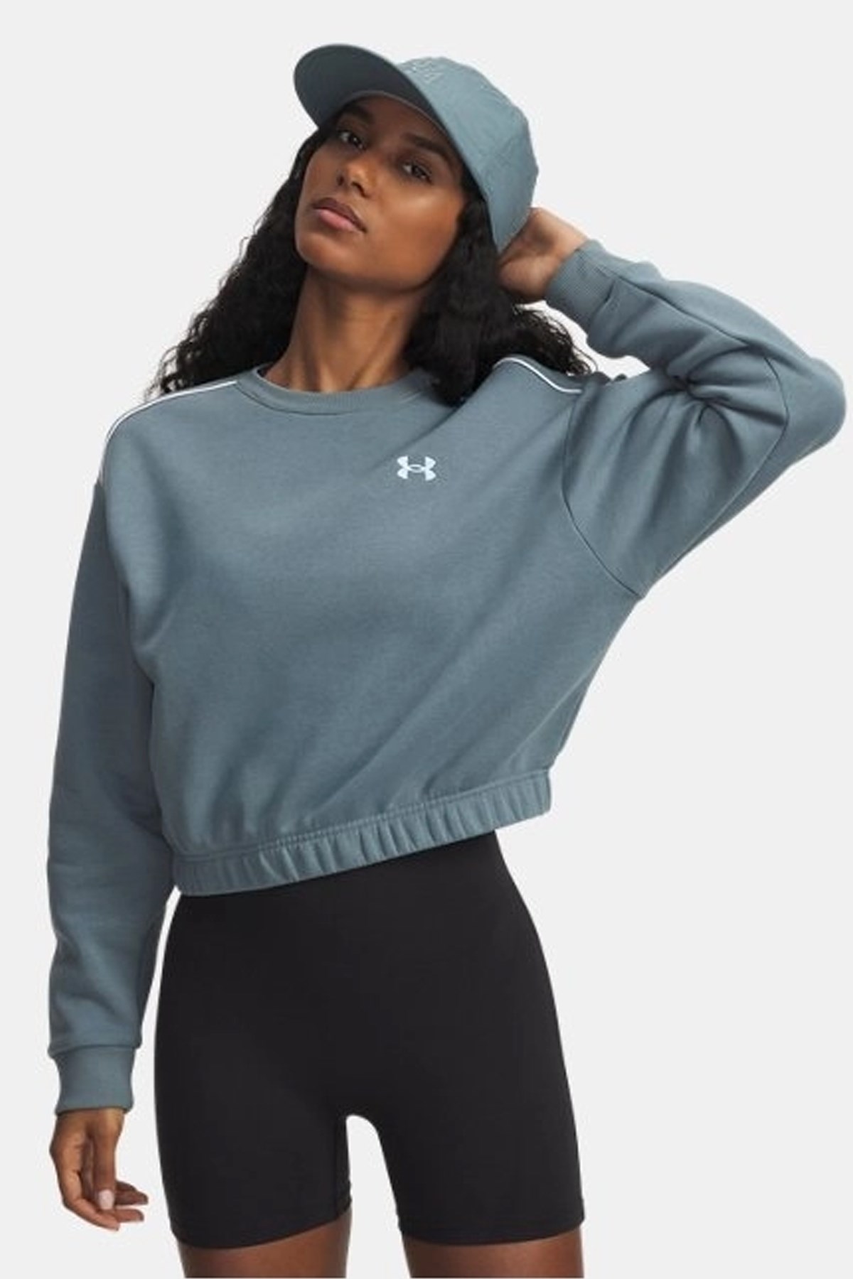 Under Armour UA Rival Fleece Piped Kadın Sweatshirt Mavi