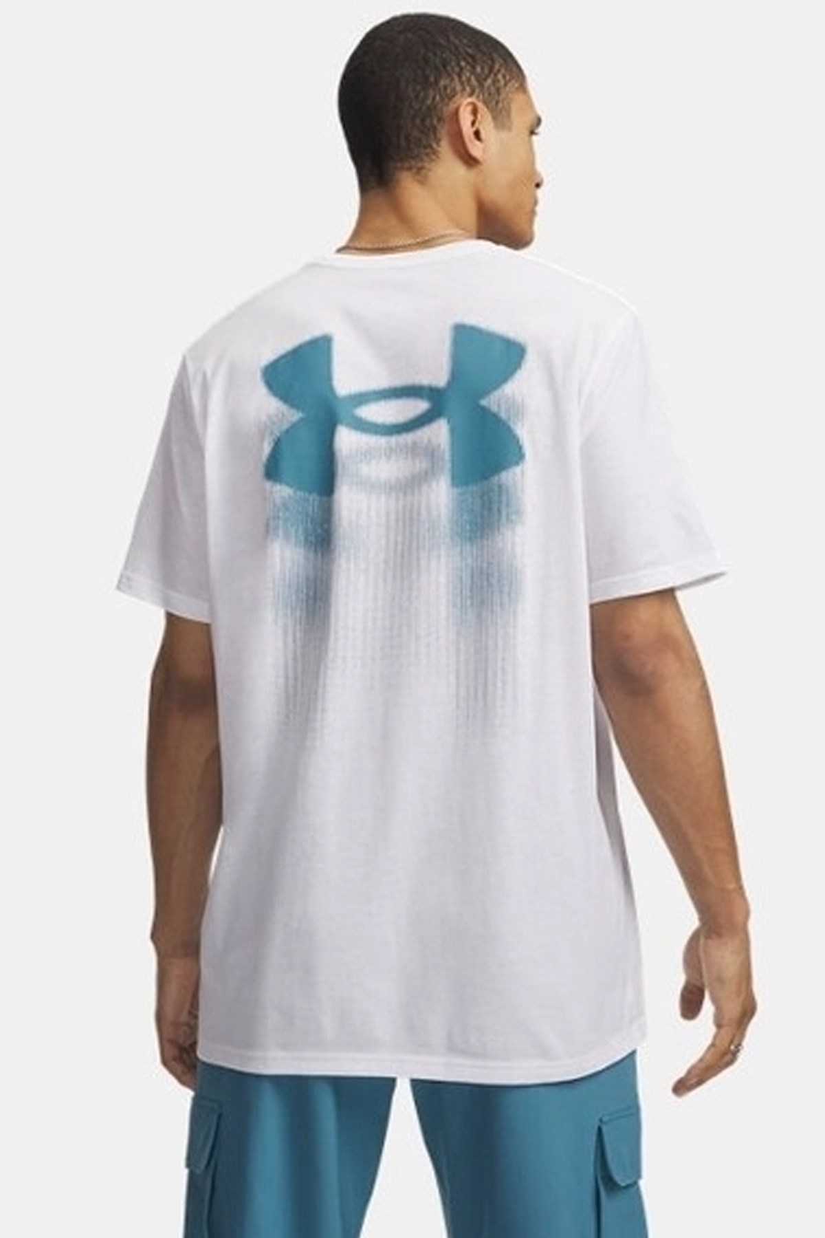 Under Armour Blur Logo Erkek Tişört 6009245-100 Beyaz