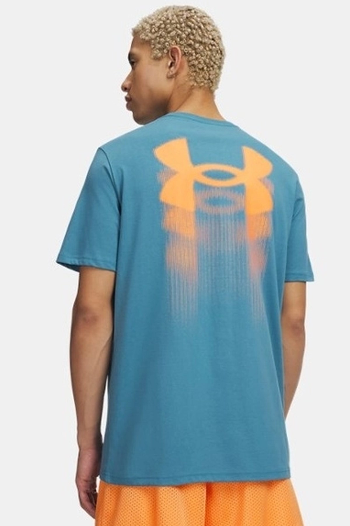 Under Armour Blur Logo Erkek Tişört 6009245-466 Mavi