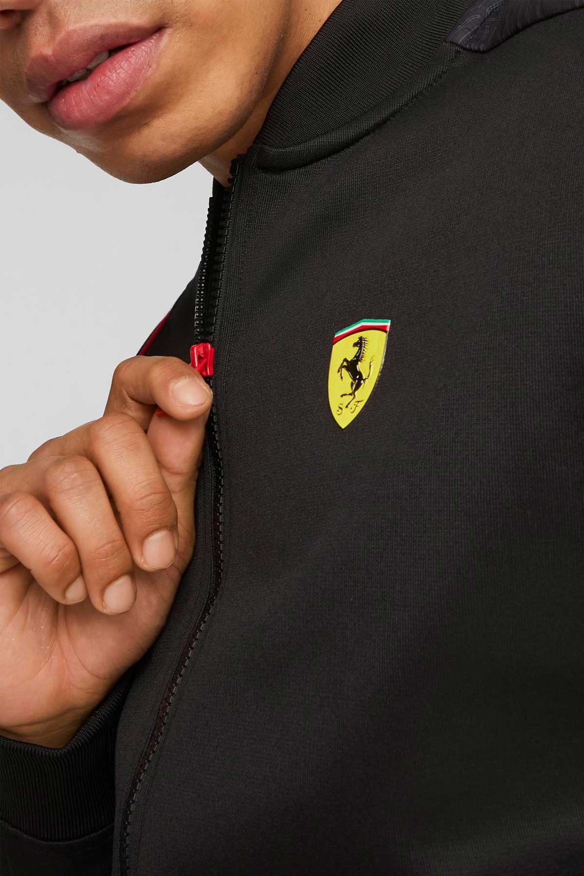 Puma Ferrari Race Mt7 Erkek Sweatshirt 62093601 Siyah