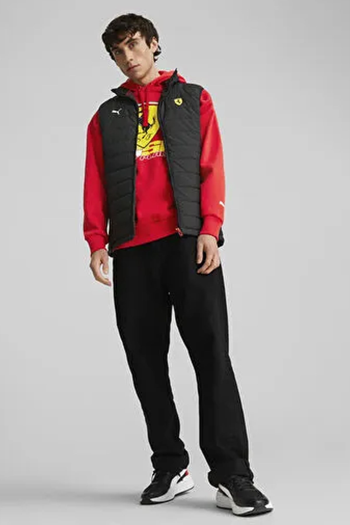 Puma Ferrari Race Padded Vest Erkek Yelek 62093901 Siyah