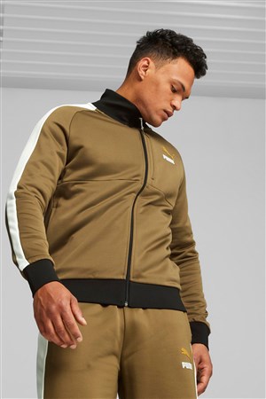 Puma T7 Forward Erkek Sweatshirt 62135193 Kahverengi