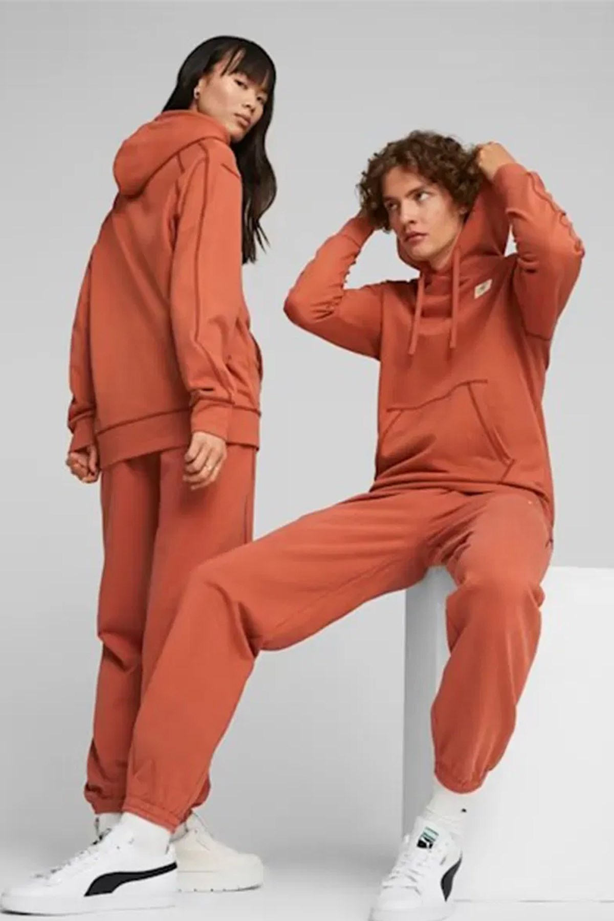 Puma Classıcs Re:Collectıon Erkek Kapüşonlu Sweat 62135841 Turuncu