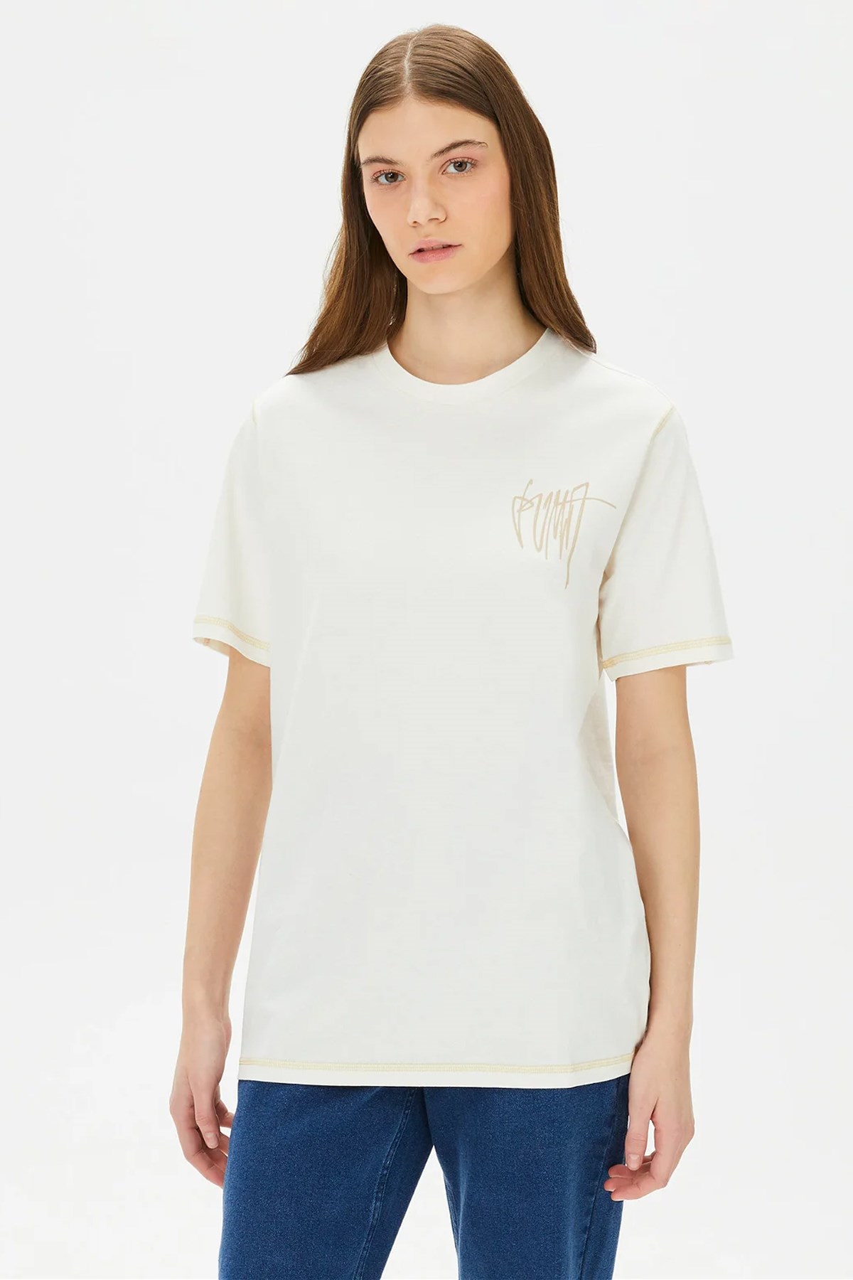 Puma Classics Erkek Tişört 62136965 Beyaz