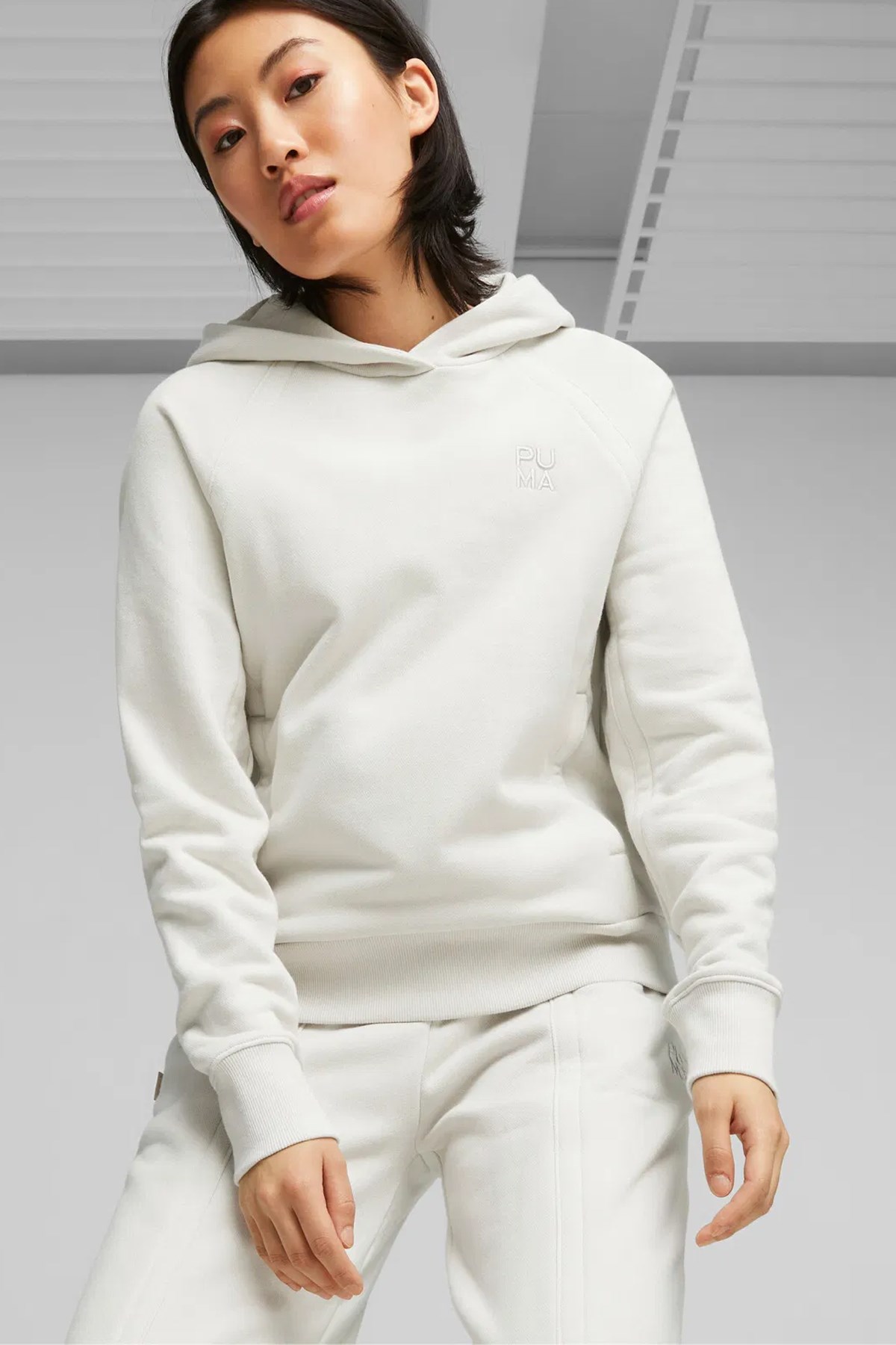 Puma Infuse Relaxed Hoodie Kadın Sweat 62144417 Gri