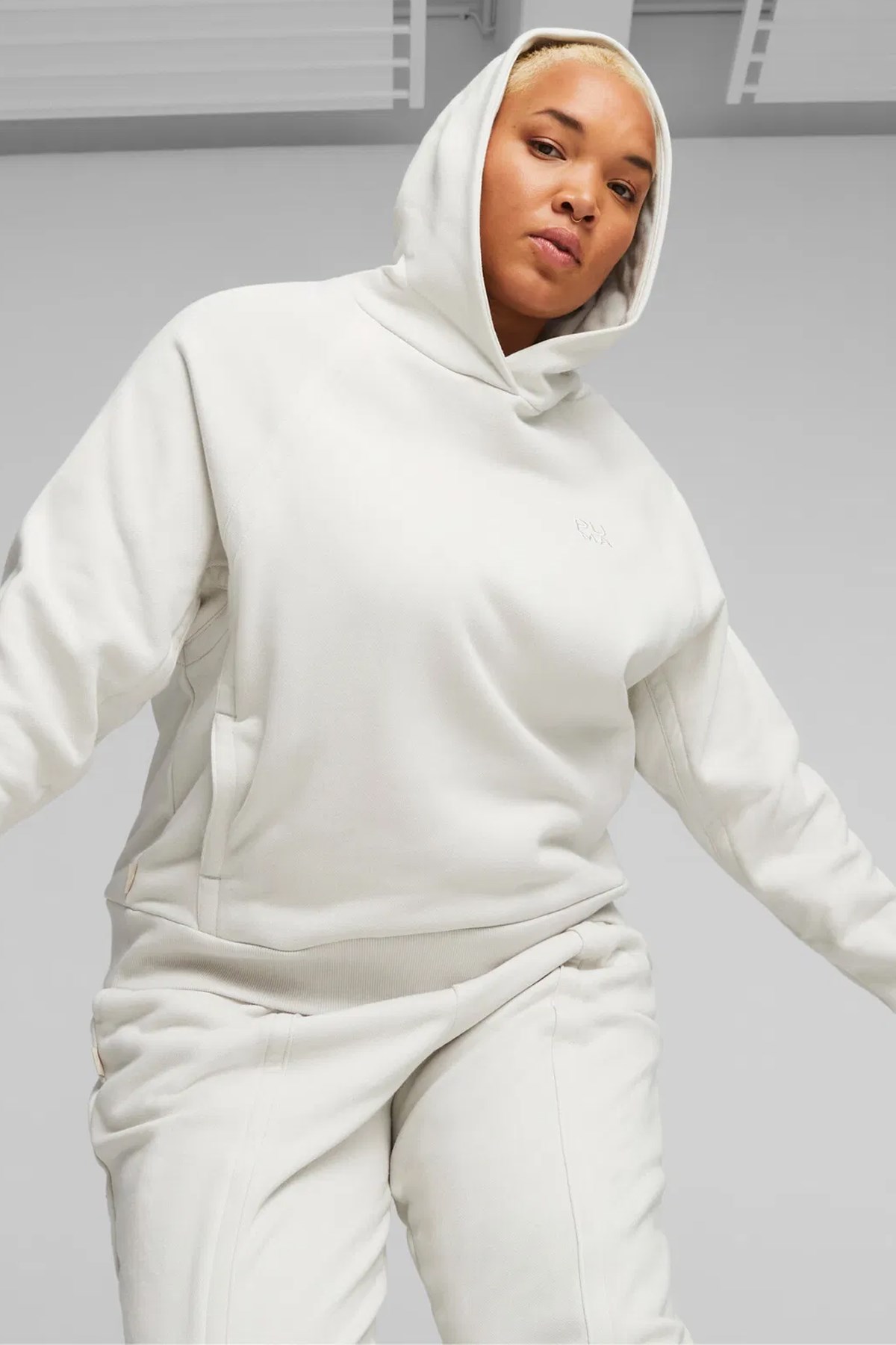 Puma Infuse Relaxed Hoodie Kadın Sweat 62144417 Gri