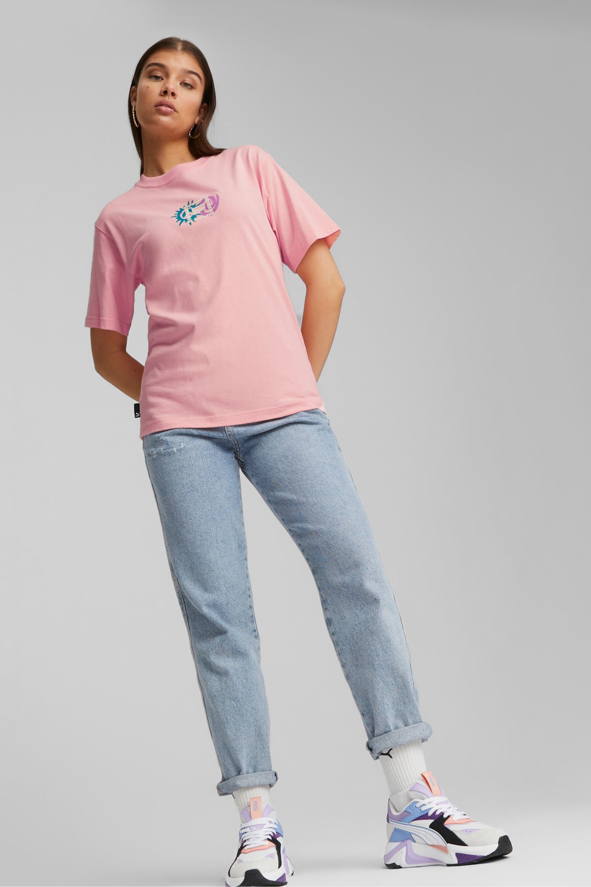 Puma Downtown Kadın Tişört 62145363 Pembe