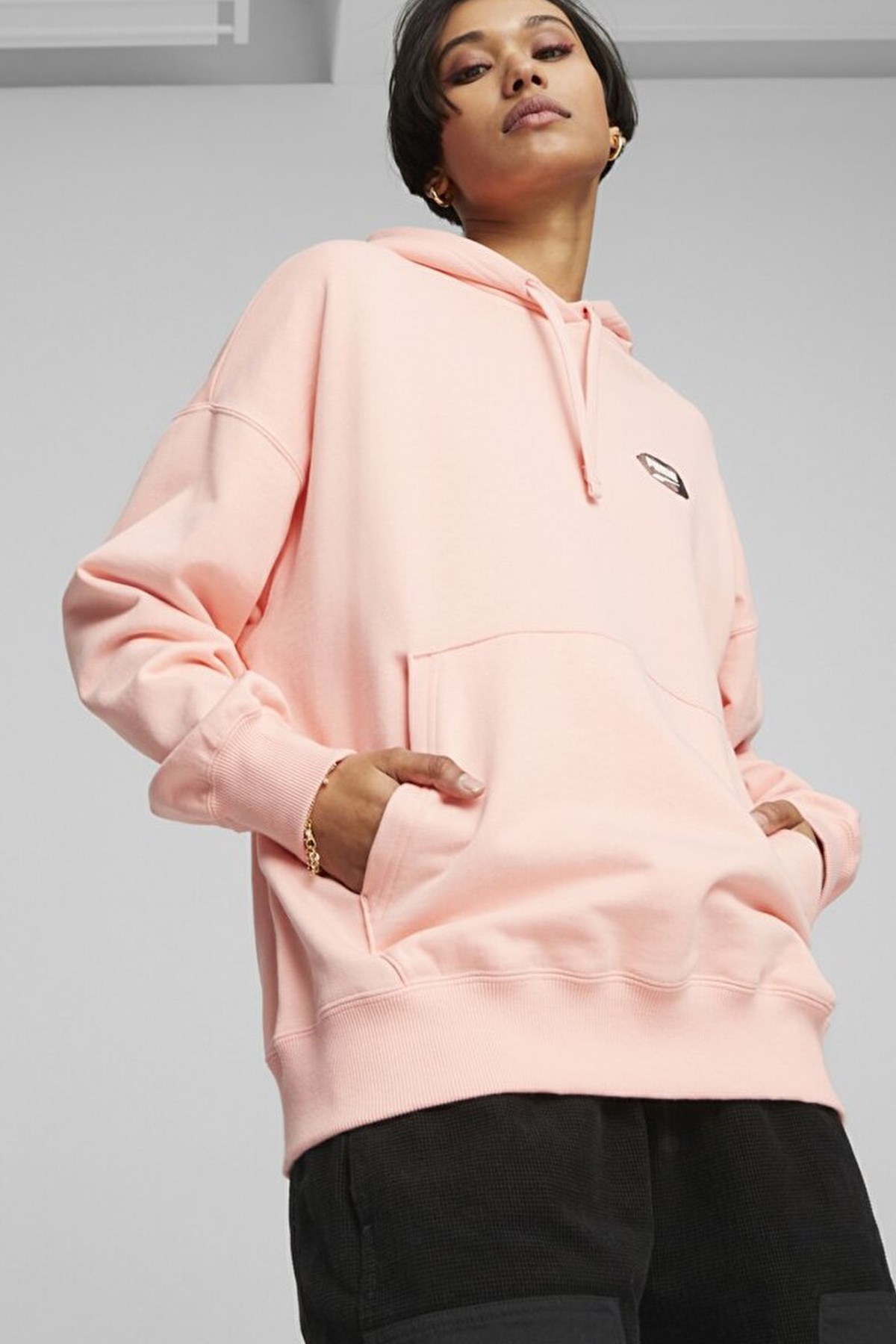 Puma Downtown Oversized Graphic Kadın Sweat 62145463 Pembe