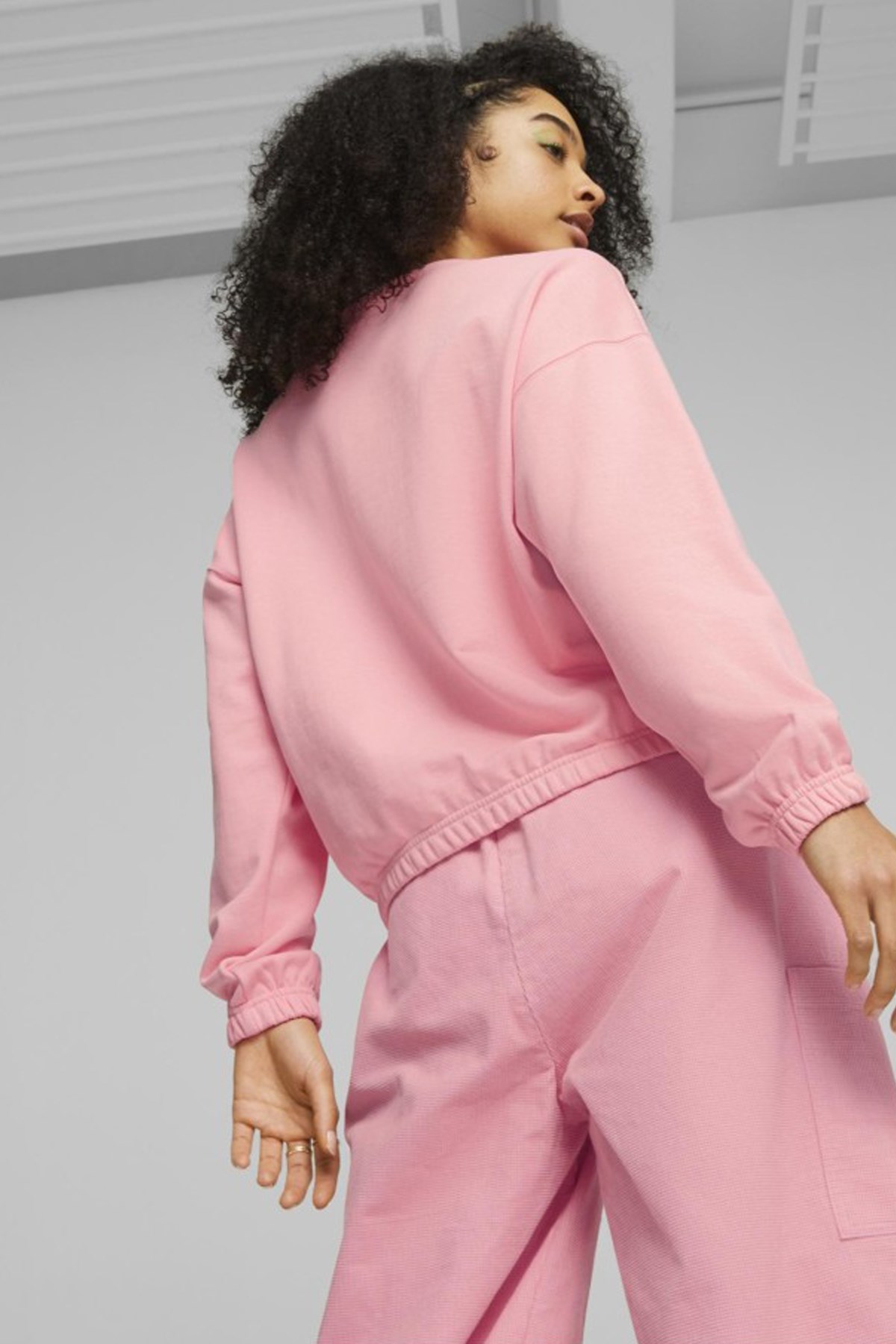 Puma Downtown Kadın Sweatshirt 62145563 Pembe