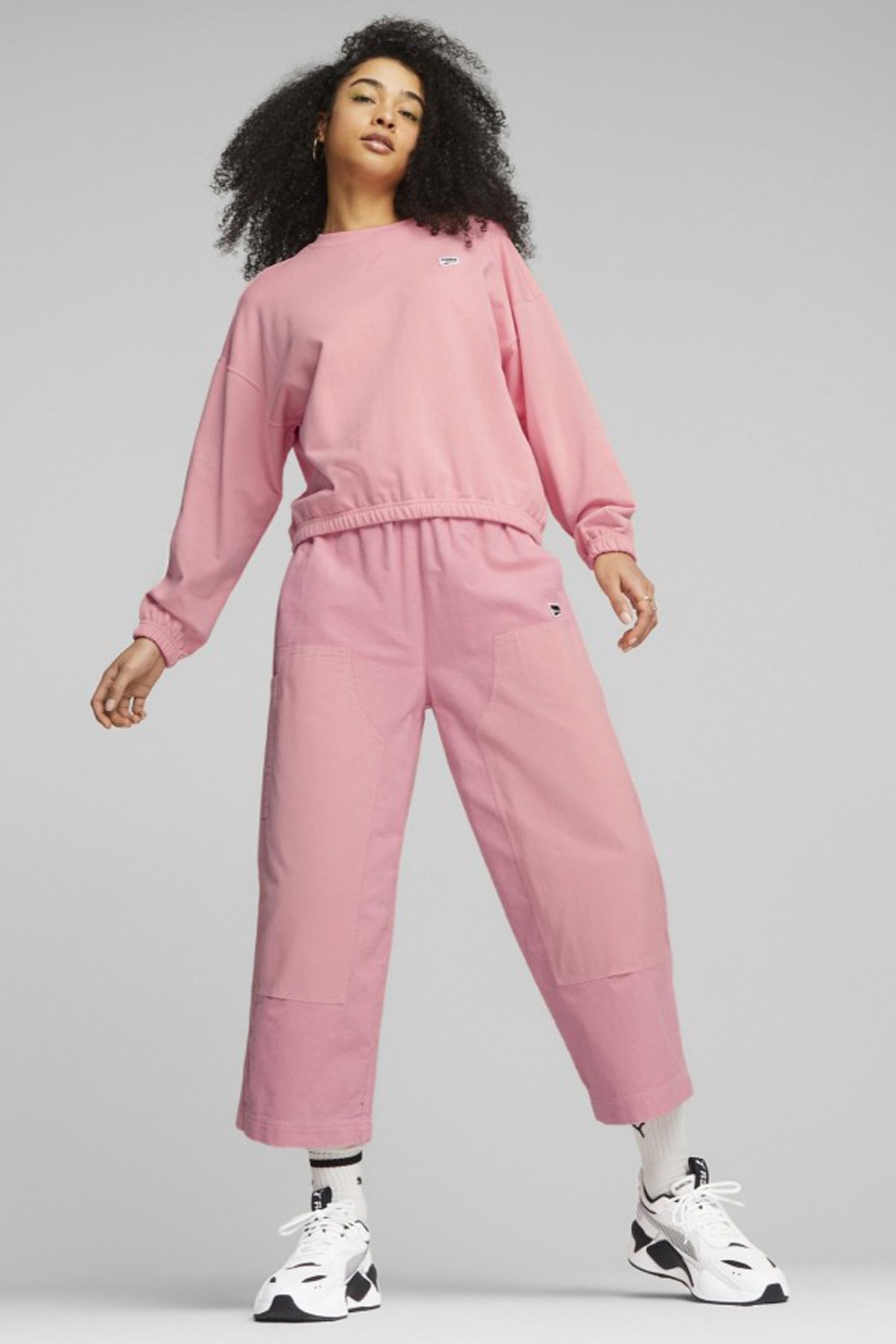 Puma Downtown Kadın Sweatshirt 62145563 Pembe