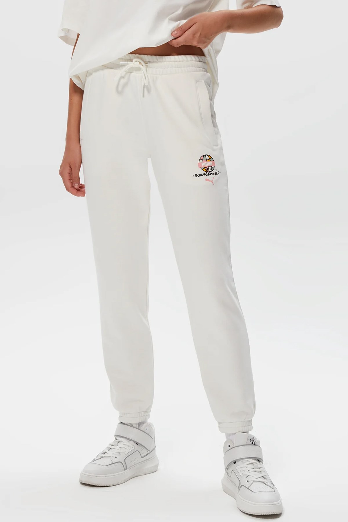 Puma Swxp Worldwide Kadın Eşofman Altı 62147265 Beyaz