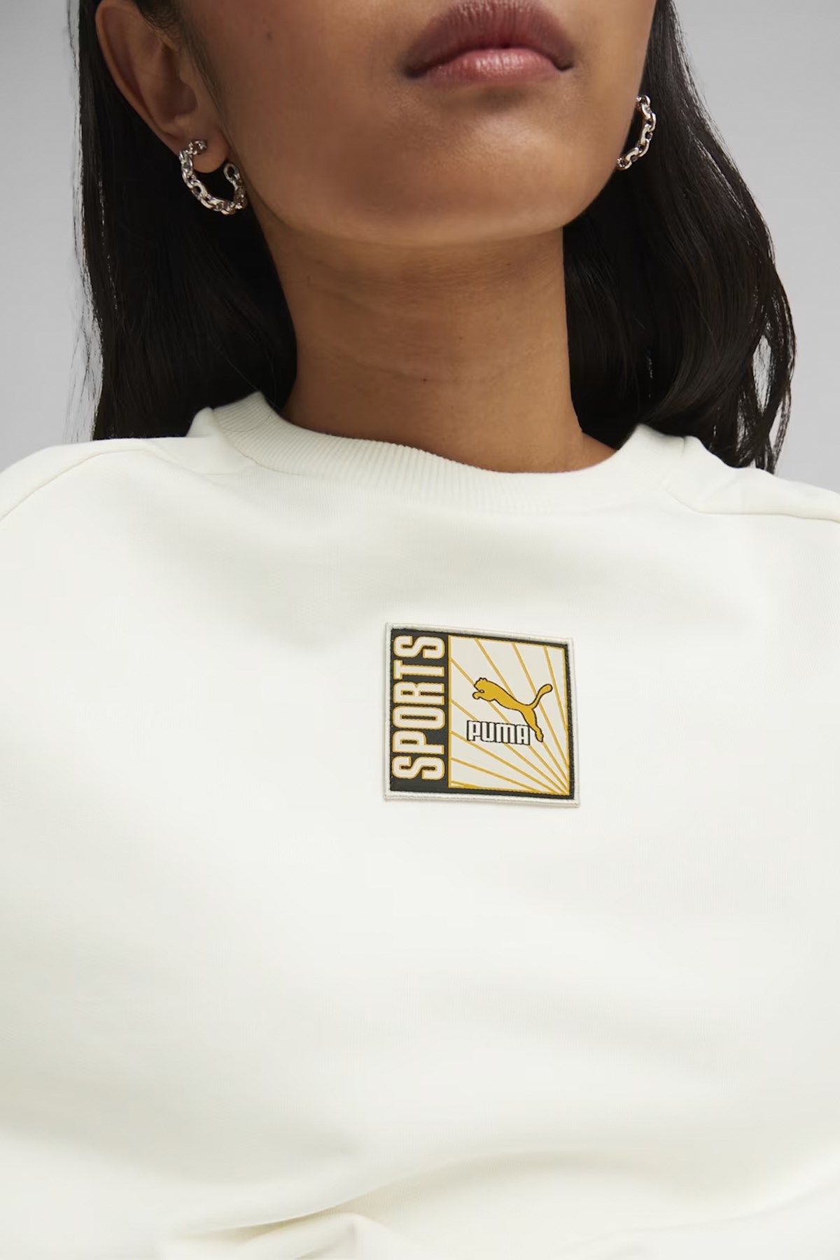 Puma Classıcs Forward Hıstory Crew Kadın Sweat 62147665 Ekru