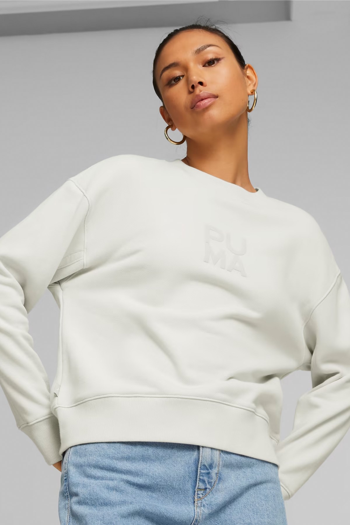 Puma Infuse Kadın Sweatshirt 62167217 Beyaz