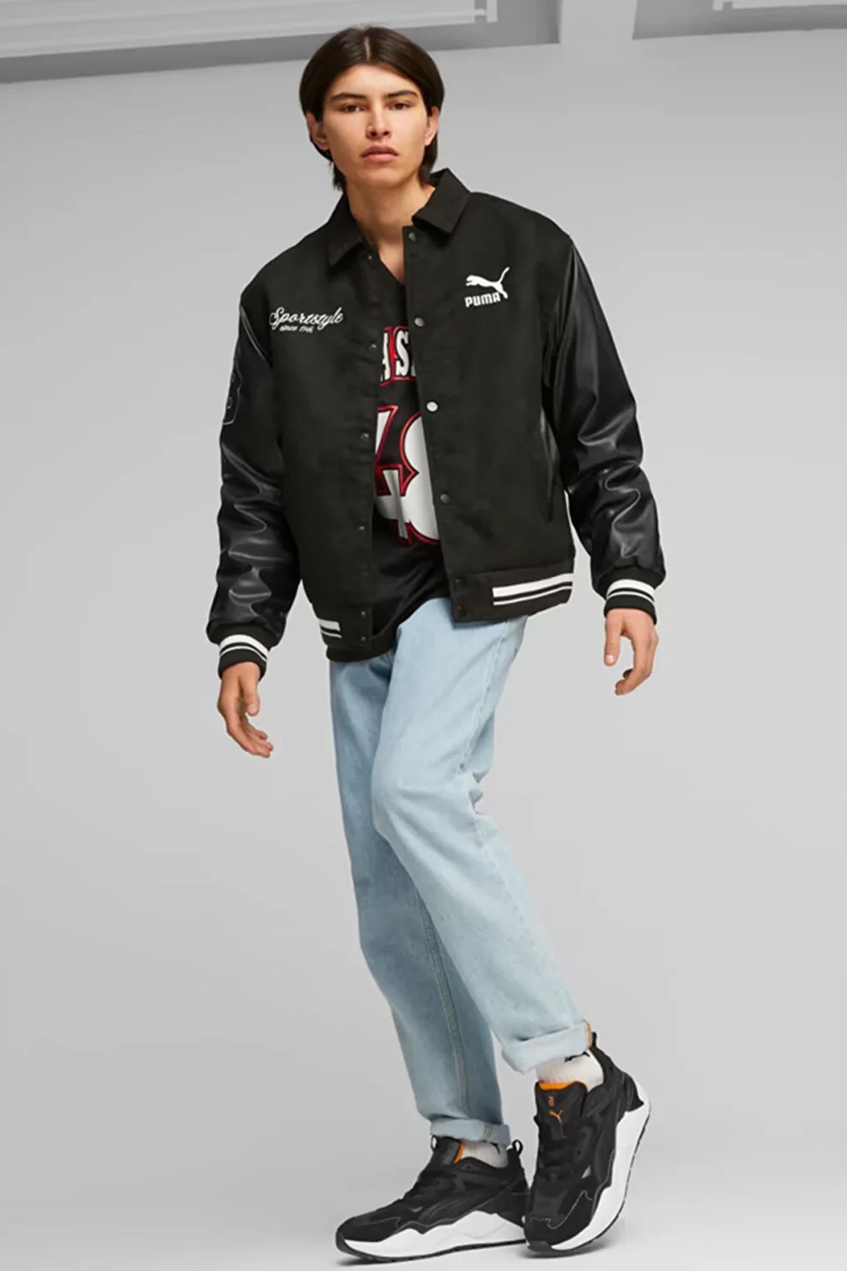 Puma Team Varsity Erkek Sweatshirt 62178801 Siyah