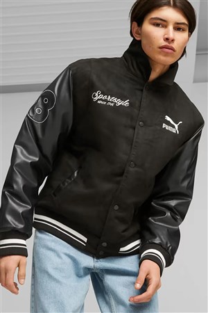 Puma Team Varsity Erkek Sweatshirt 62178801 Siyah