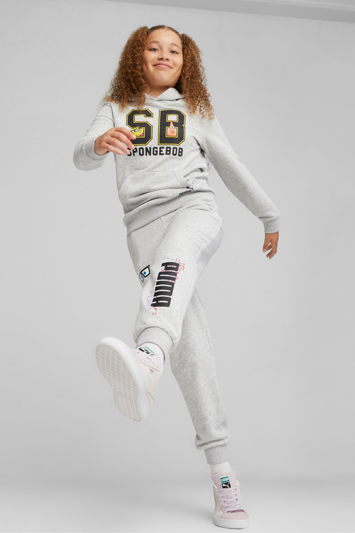 Puma X Spongebob Çocuk Sweat 62221304 Gri