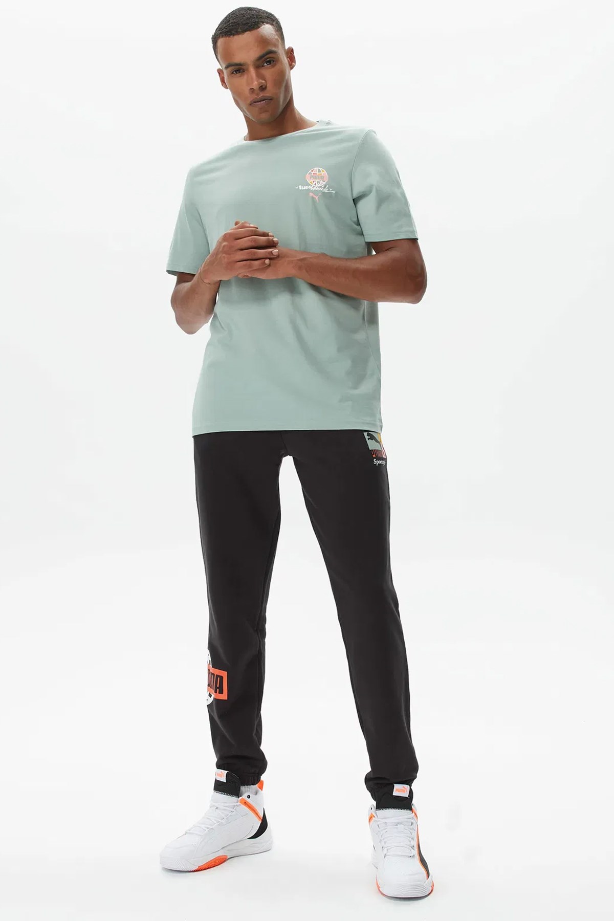 Puma Swxp Worldwıde Graphic Erkek Tişört 62264554 Mavi