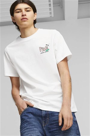 Puma Graphıcs Juıcery Erkek Tişört 62274302 Beyaz