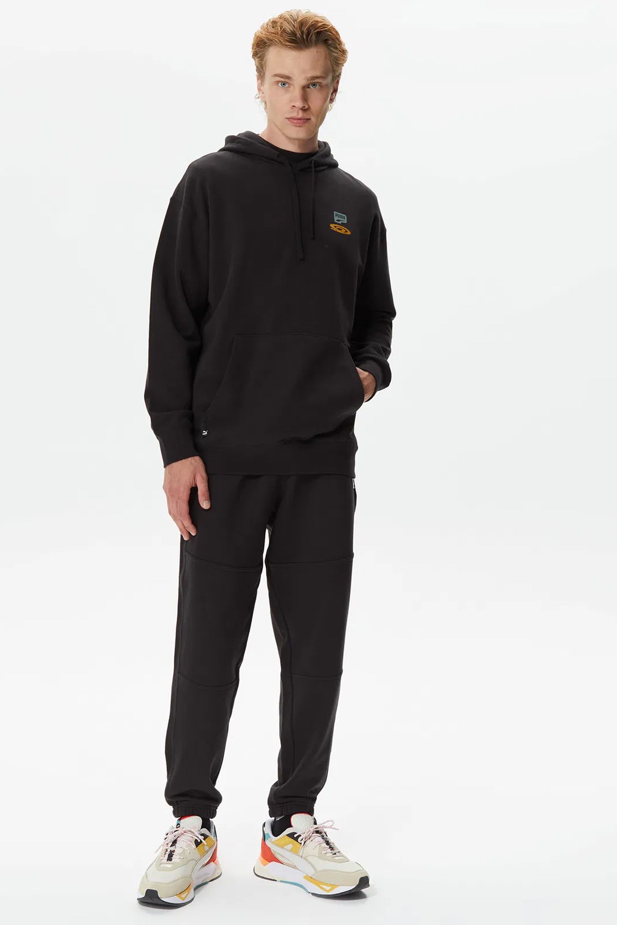 Puma Downtown Graphic Erkek Sweat 62298501 Siyah
