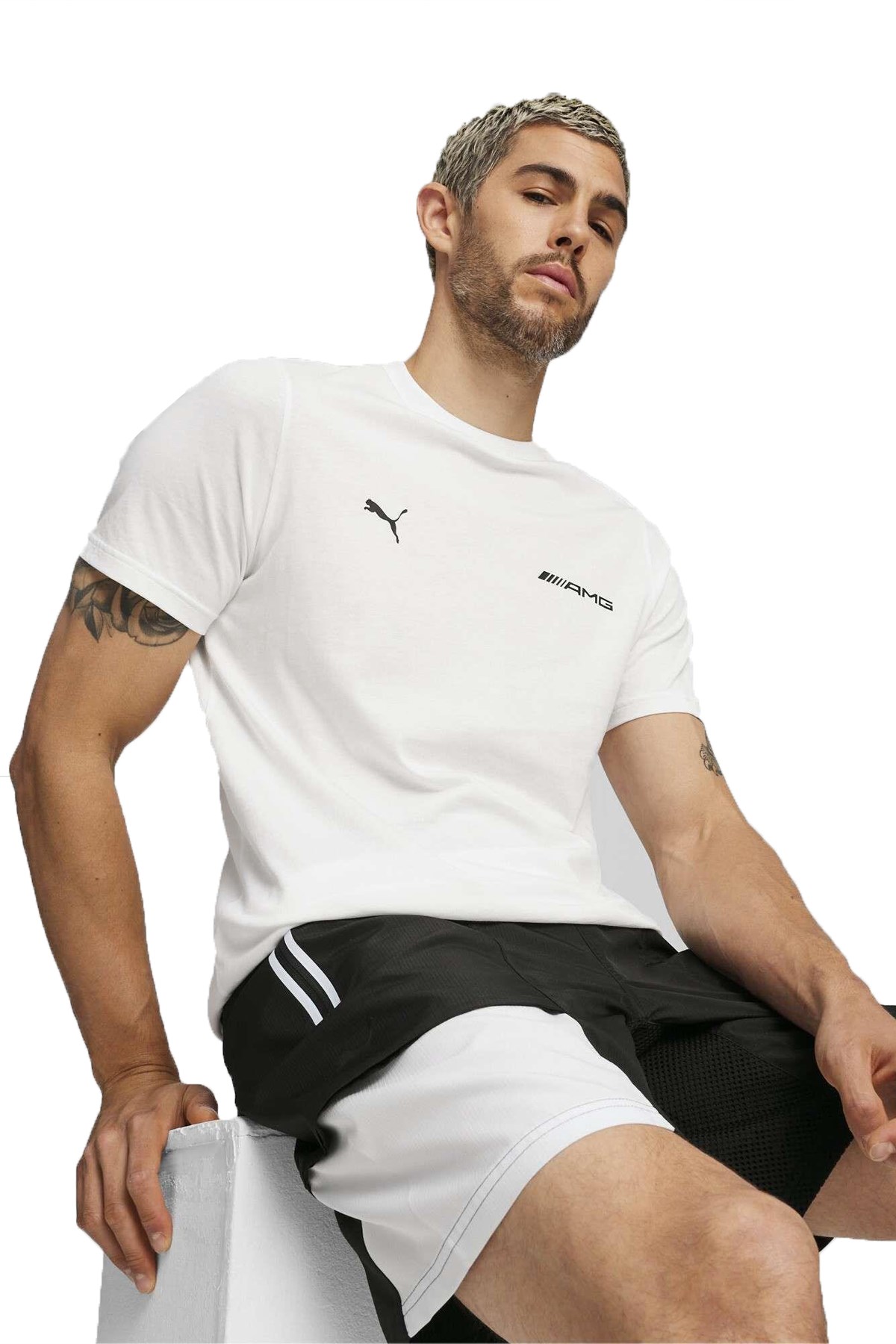 Puma Amg Graphic Erkek Tişört 62371703 Beyaz