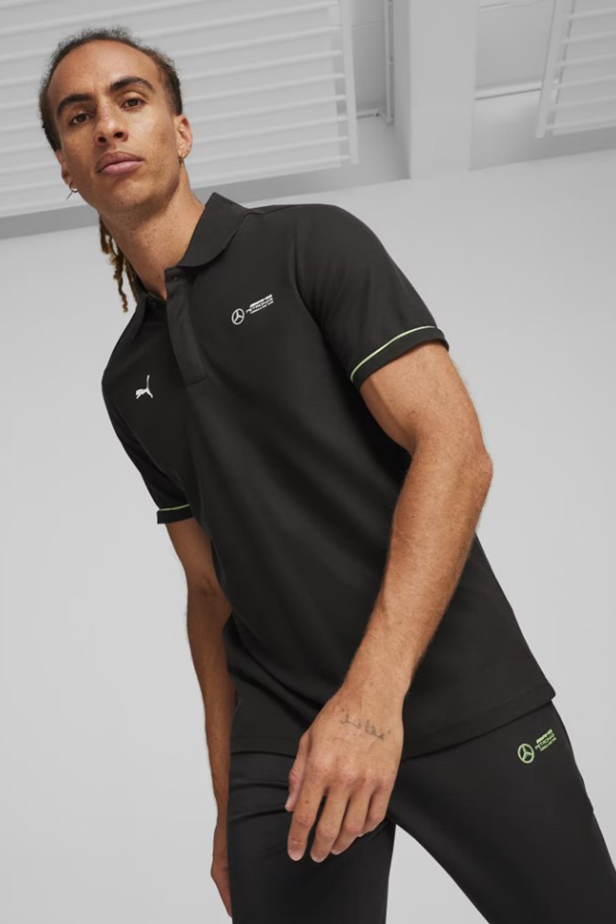 Puma Mapf1 Erkek Polo Yaka Tişört 62375301 Siyah