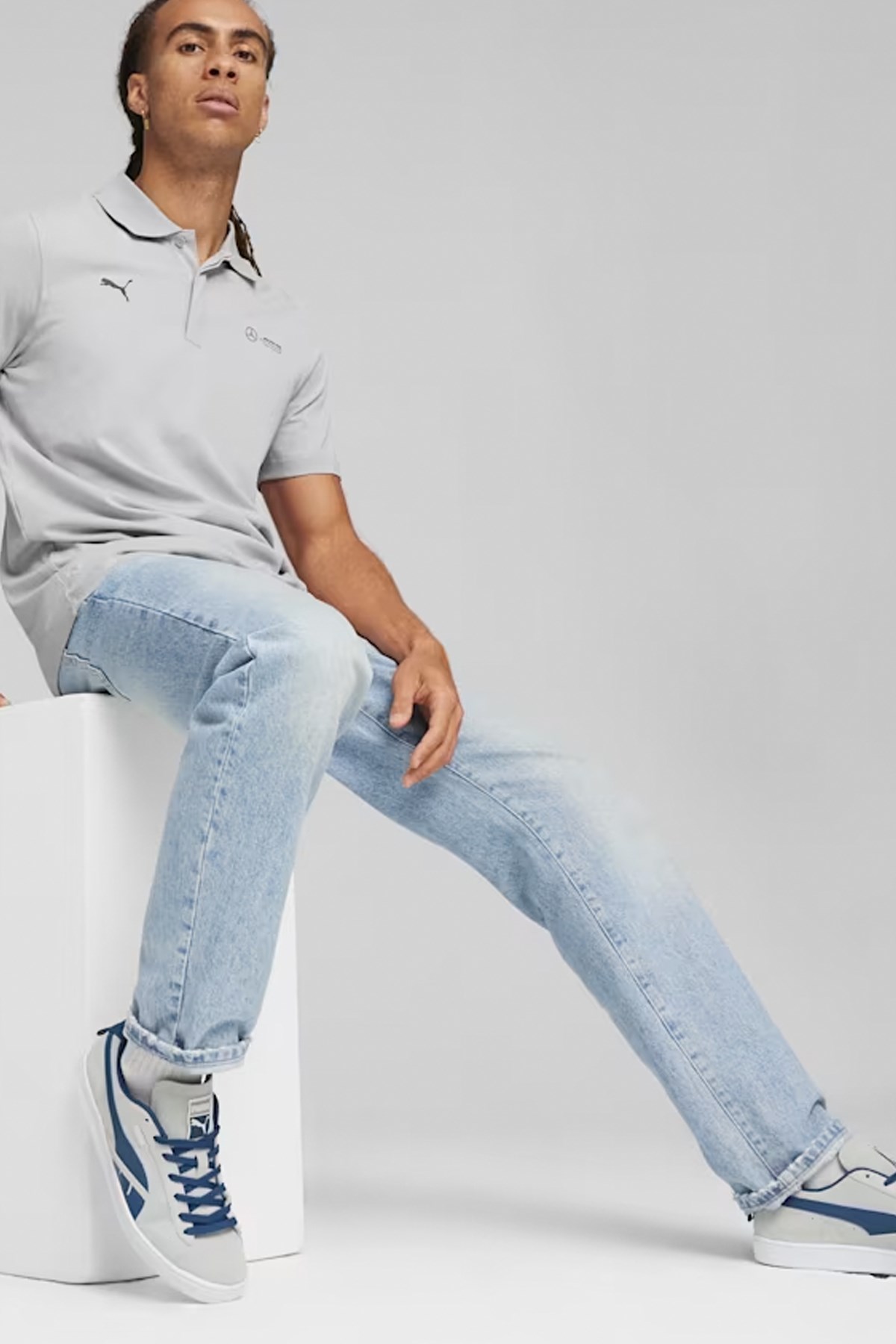 Puma Mapf1 Ess Erkek Polo Yaka Tişört 62376402 Gri
