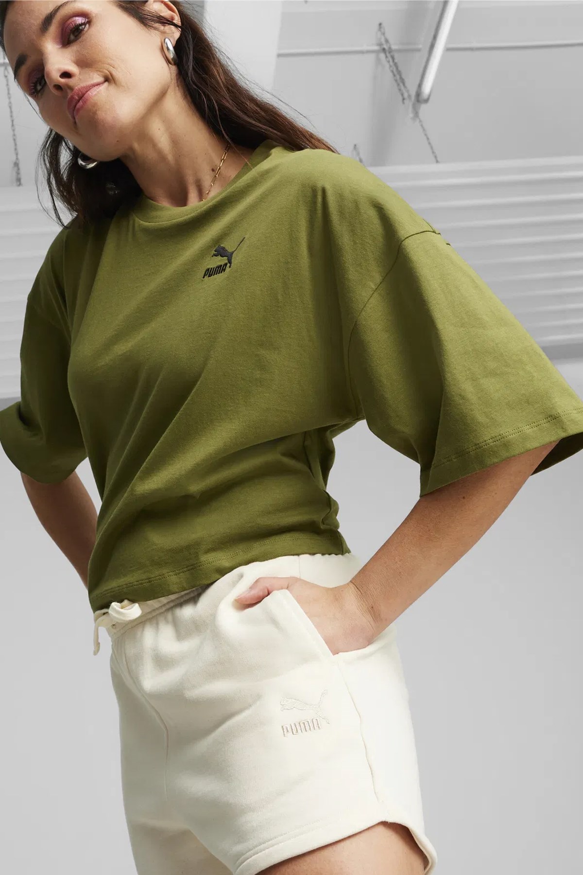 Puma Better Classıcs Shorts Kadın Şort 62423699 Ekru