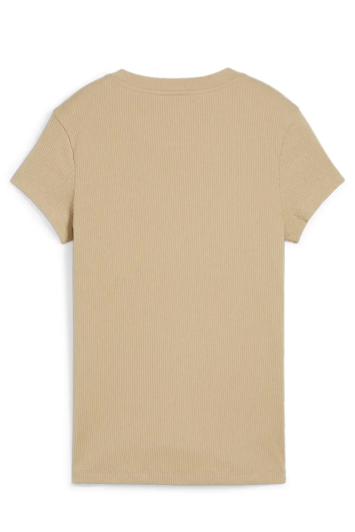 Puma Classıcs Ribbed Slim Kadın Tişört  62426483 Bej