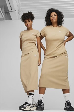 Puma Classıcs Ribbed Slim Kadın Tişört  62426483