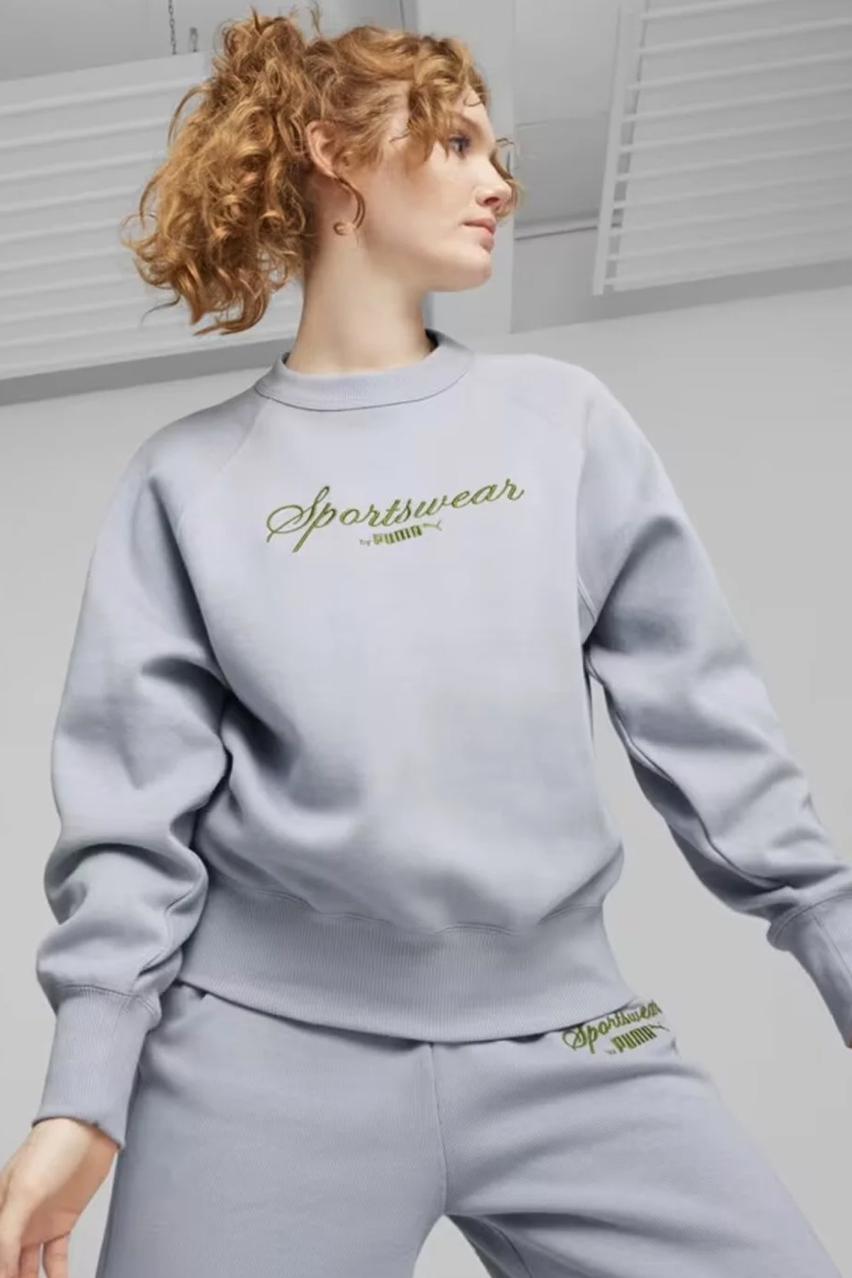 Puma Classıcs+ Relaxed Crew Erkek Sweat 62428963 Gri